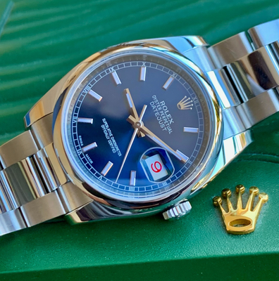 Rolex DateJust Ref. 116200 Azzurro Blue Roman 36.8mm Automatic Box