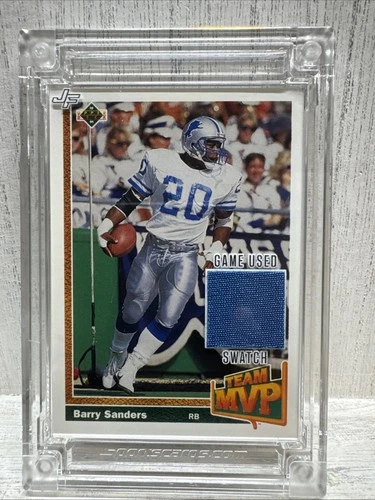 Barry Sanders 2024 Jersey Fusion Game Worn Swatch Upper Deck
