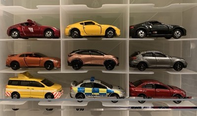 Lot Of 9 Tomica Cars Nissan Fairlady Z 370z GTR R35 Skyline Mitsubishi Evolution