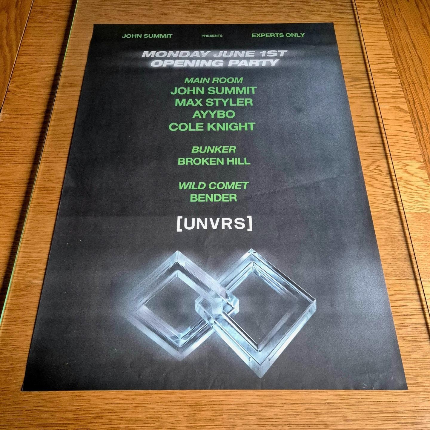 Experts Only @ UNVRS Ibiza 2026 Club Poster