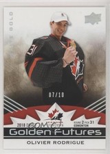 2020-21 Team Canada Juniors Golden Futures White Gold 7/10 Olivier Rodrigue z1b