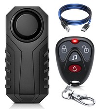 Rechargeable Bike Alarm System with Wireless Remote 113dB Anti-theft Waterproof
