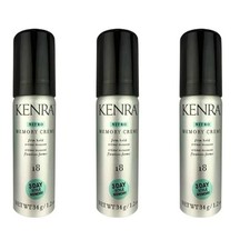 3PK KENRA  18 NITRO MEMORY CREME 1.2 OZ TRAVEL SIZE FIRM HOLD CREAM MOUSSE FOAM