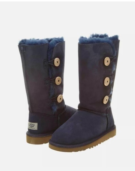 Women UGG Boots Navy Suede 35