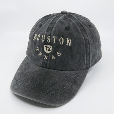 Sunkiss Kap Houston Texas Hat Men's Adjustable Washed Black Cotton