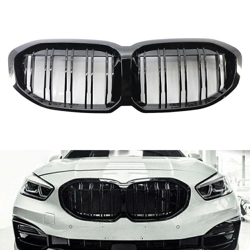 Barra de parachoques parrilla de riñón negra brillante para BMW Serie 1 F40 2019-21 estilo M4 - Imagen 1 de 10