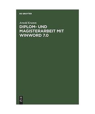 Diplom- und Magisterarbeit mit WinWord 7.0, Krumm, Arnold