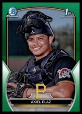 2023 Bowman Chrome AXIEL PLAZ GREEN REFRACTOR 2/99 PIRATES BCP-208