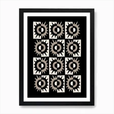 Modernist Cosmic Flares Art Print Framed Wall Art Poster Canvas Print Picture