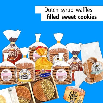 From 10x pack Crispy cookie syrup waffles (stroopwafels) filled sweet cookies