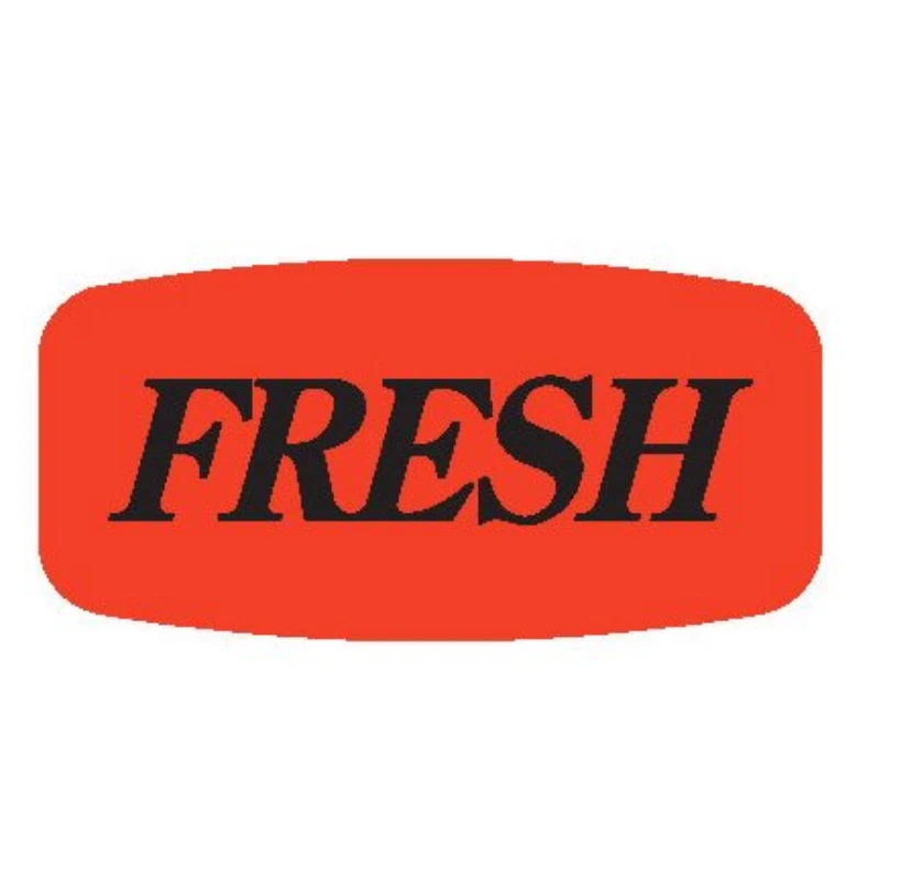 AMERICAN ONLINE PRODUCTS 1000 each Fresh FOOD MERCHANDISE LABELS 1.25" x .625" ROLL STICKERS