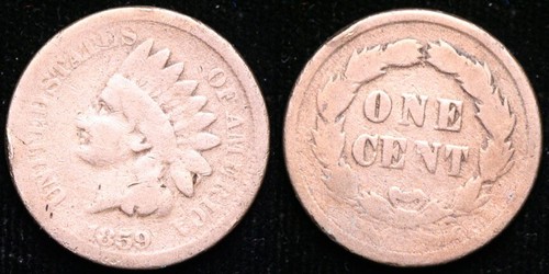 1859 Indian Cent - Picture 1 of 1