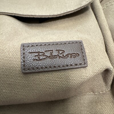 Bella Russo Unisex Tan Beige Khaki Canvas Drawstring Pockets  display picture 3