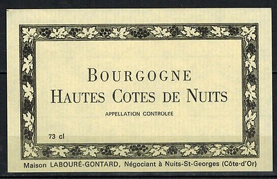 Wine label (73cl) - Burgundy-Hautes Côtes de Nuits-M..Labouré-Ref.n°91