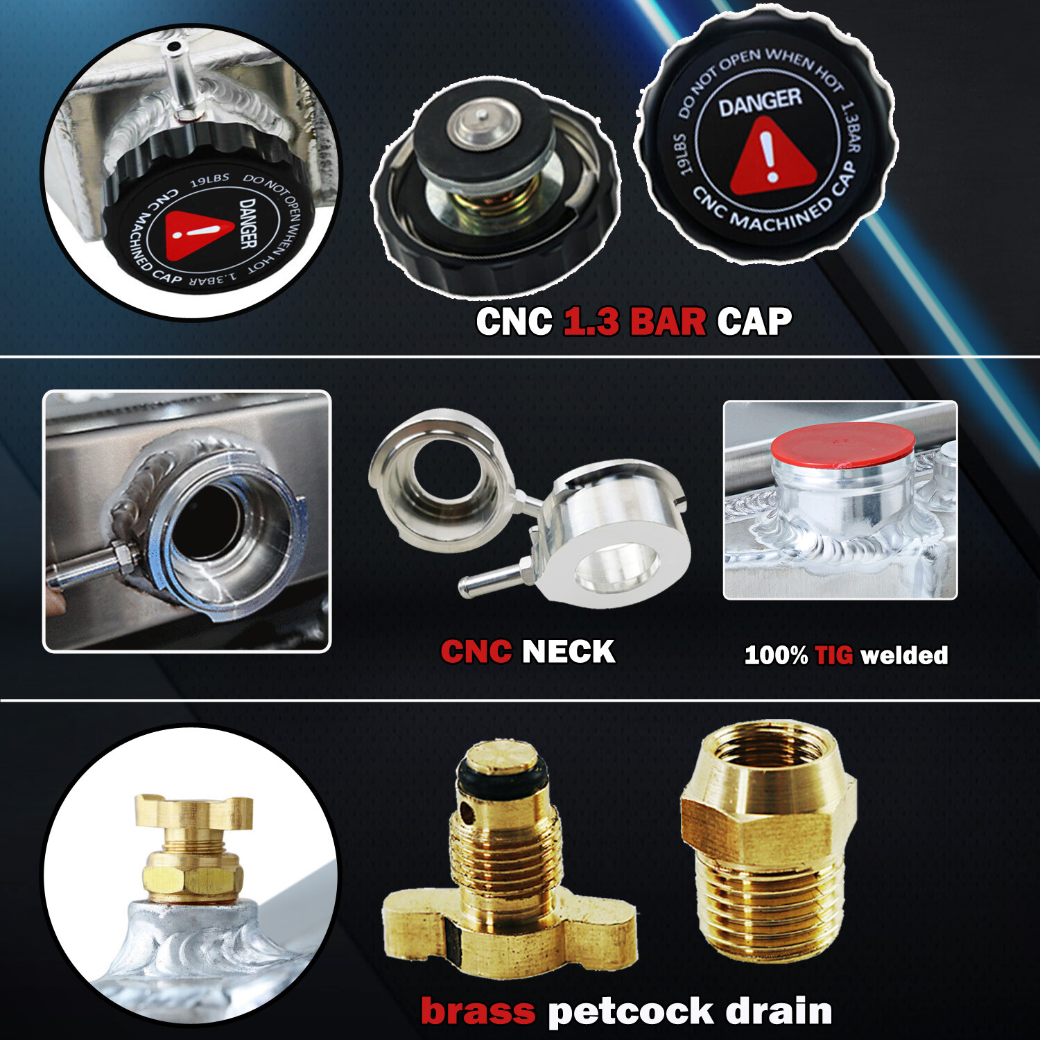 for 79-93 Dodge D/W 100 150 200 250 350 Ramcharger V8 3 Row Aluminum Radiator