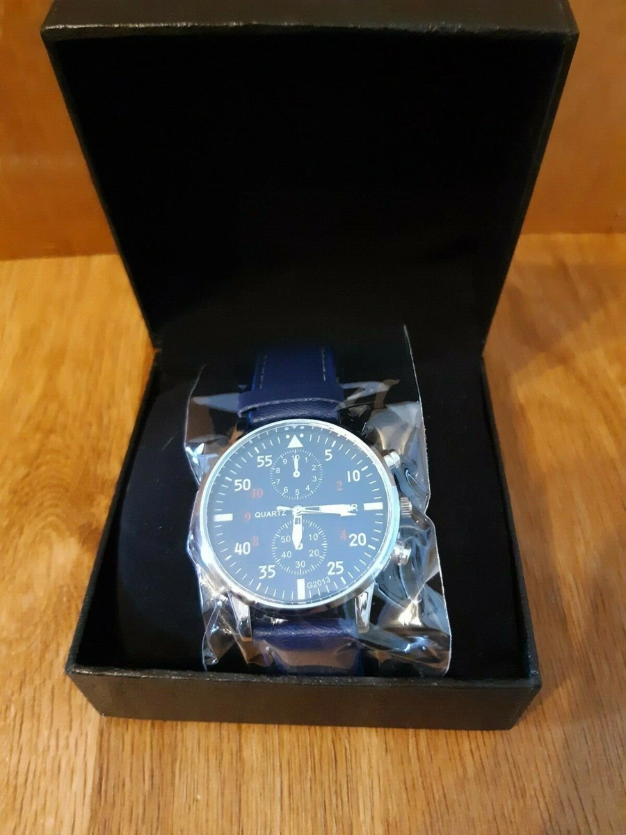 Brand new g2013 quartz migeer wrist watch in original packaging blue