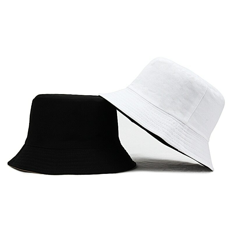 New Cool Reversible High Quality Unisex Wide Brim Outdoor Flip Cotton  Bucket Hat