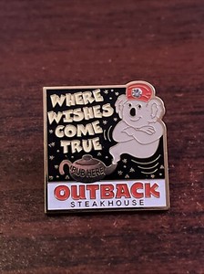 Outback Steakhouse Where Wishes Come True Koala Genie Lapel Hat Pin