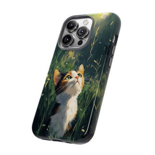 Calico Kitty Cat Grass Field - Phone Ink Cover Case for iPhone, Galaxy, Pixel - 第 71/281 張圖片