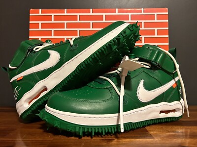 Nike Air Force 1 Mid x Off White  Pine Green  Sz 12