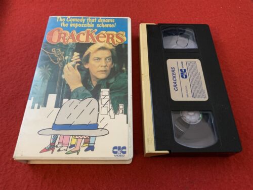 CRACKERS RARE CIC PRE-CERT VINTAGE VHS VIDEO DONALD SUTHERLAND TESTED FREE POST - Zdjęcie 1 z 4