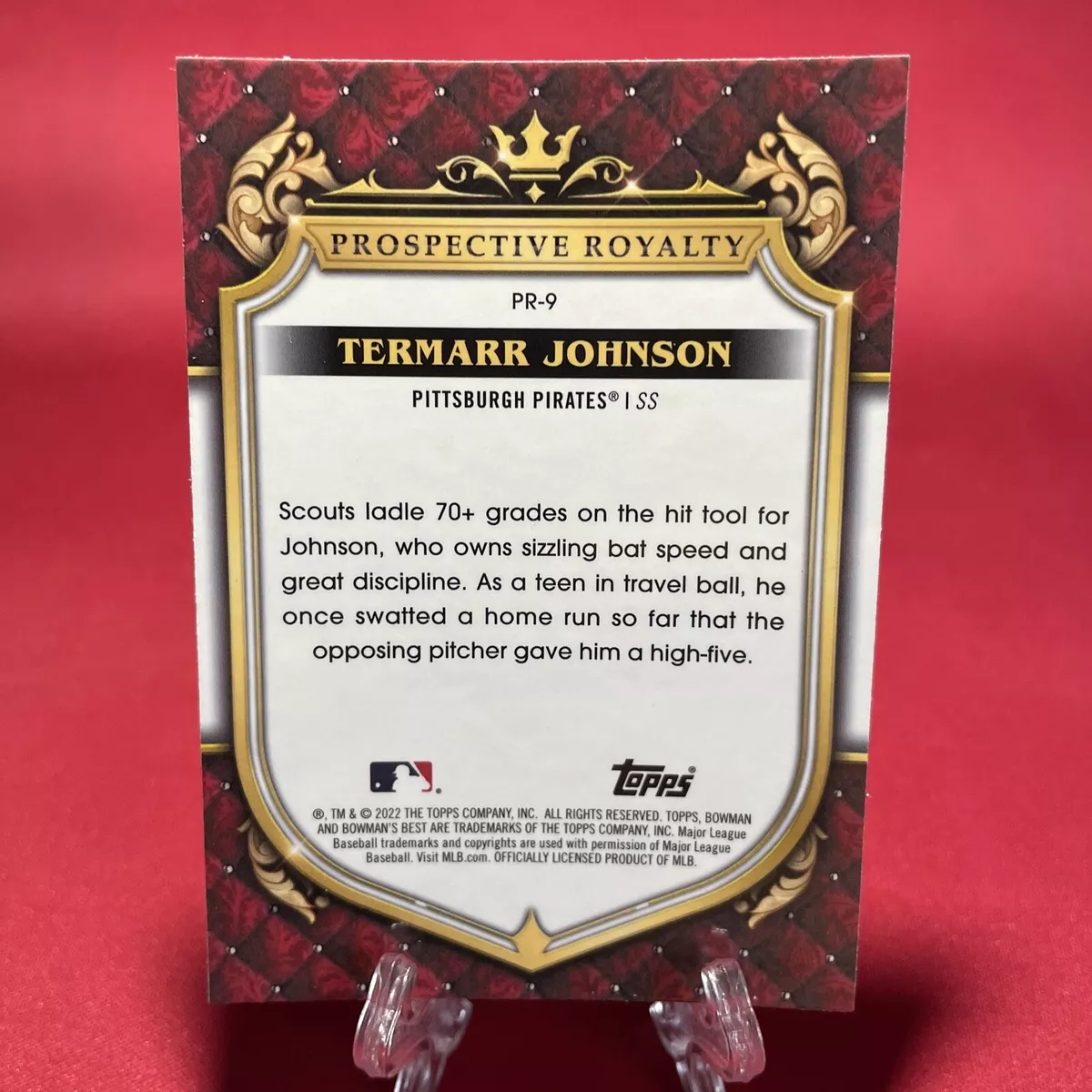 Termarr Johnson 2022 Bowman's Best Prospective Royalty - Atomic Refractor  #PR-9 Price Guide - Sports Card Investor