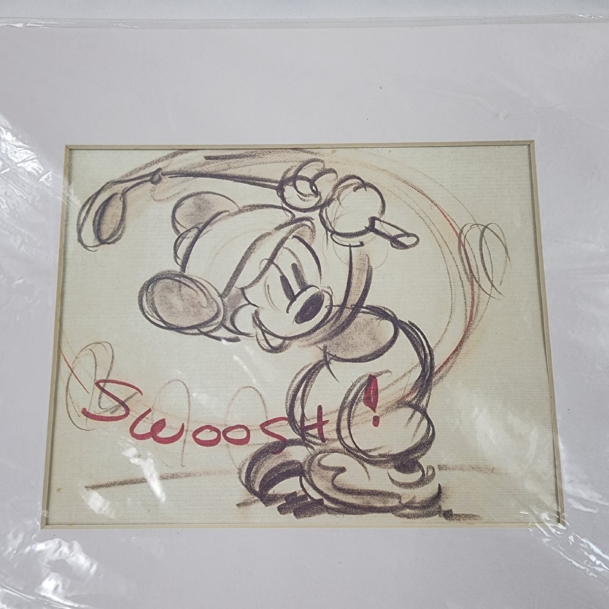 Disney Golfer Mickey Mouse “Canine Caddy” 1941 Sketch Print Matte