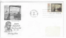 1971-FIRST DAY COVER-#1433-JOHN SLOAN