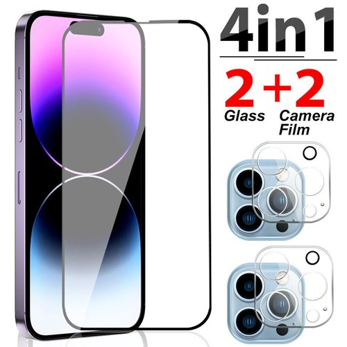 For iPhone 14 13 12 Pro Max 11 XR X/XS Glass Screen Protector/Camera Lens Film