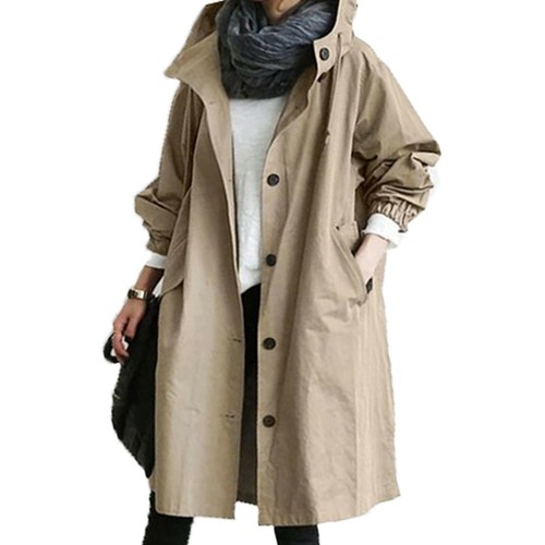 Women Ladies Waist Casual Long-sleeved Jacket Outdoor Windproof Jacket Plus Size - Bild 17 von 21