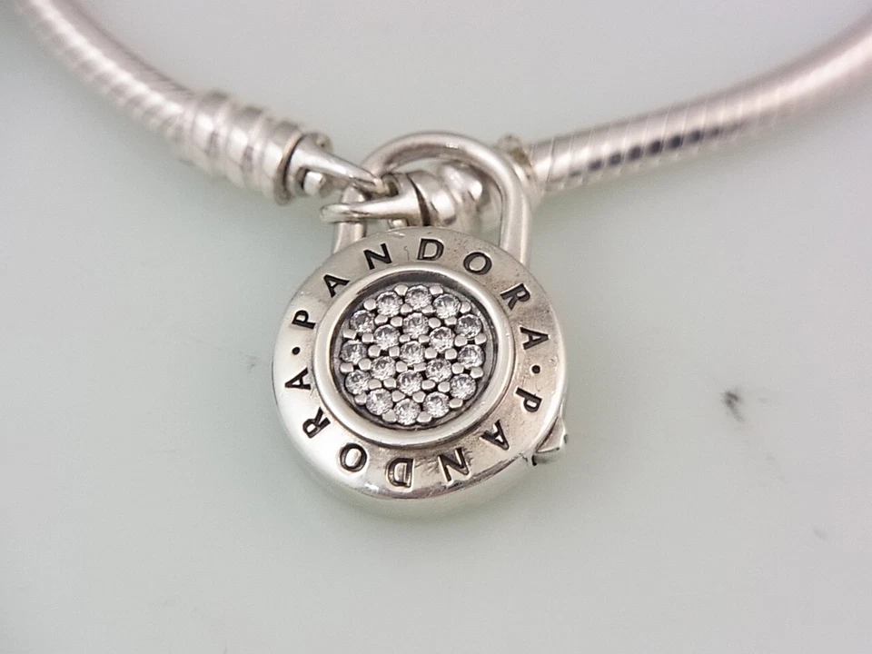 Pandora 597092CZ Moments Schlangen Gliederarmband Vorhängeschloss Silber 925 - Bild 3 von 4