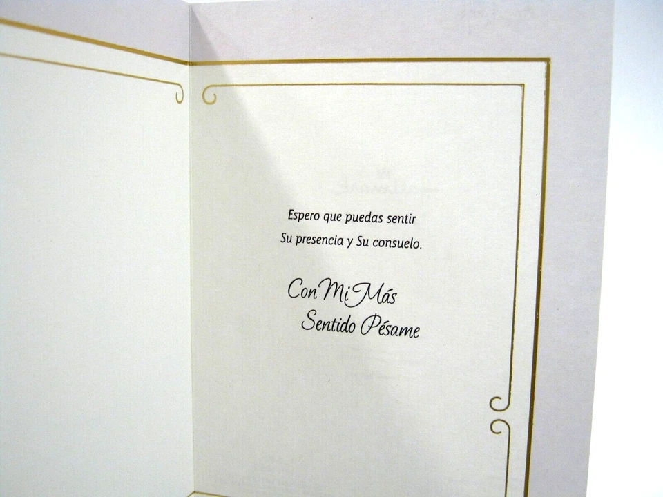 Spanish language Sympathy Condolences Funeral Thinking of You Greeting Card - Image 2 of 4