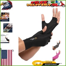Medium Compression Arthritis Gloves - Fingerless Support for Pain Relief