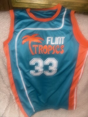 Flint Tropics Semi Pro 33# Jackie Moon Basketball Jerseys All Stitched Jersey