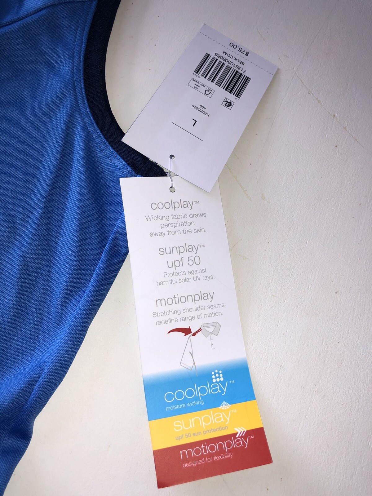 Womens NWT Blue Pro Tour Cool play Golf Athletic Sleeveless Dress Size Large