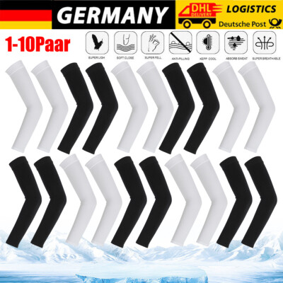 1-10Paar Sport Armlinge Arm Kühler Anti-UV Schutz Armstulpen Atmungsaktiv Unisex