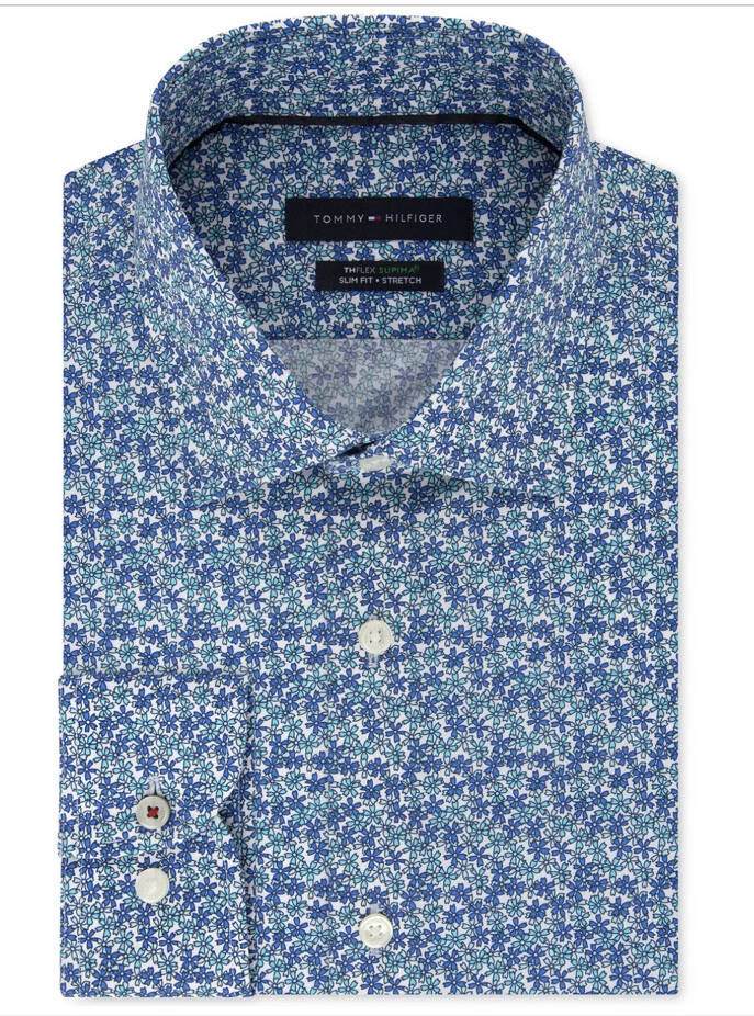 Tommy hilfiger slim fit non iron shirt sale