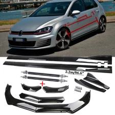 Front Bumper Lip Spoiler Chin Splitter Bod Kit Glossy For VW Golf MK5 MK6 MK7