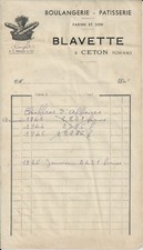 CETON BOULANGERIE PATISSERIE FARINE ET SON ETS BLAVETTE ANNEE 1946