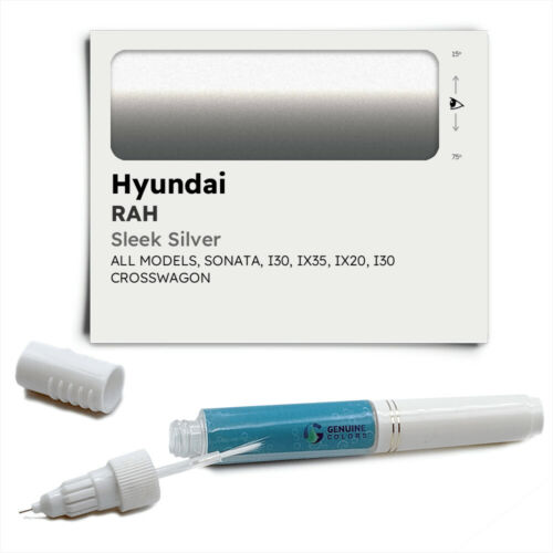 RAH SLEEK SILVER Silver Patent Pen for Hyundai I30 IX35 IX20 CROSSWAGON Scratches  - Picture 1 of 3
