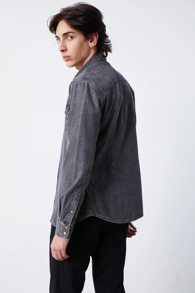 GAS UOMO CAMICIA JEANS IN DENIM A4071 WZ20 KANT X LIGHT