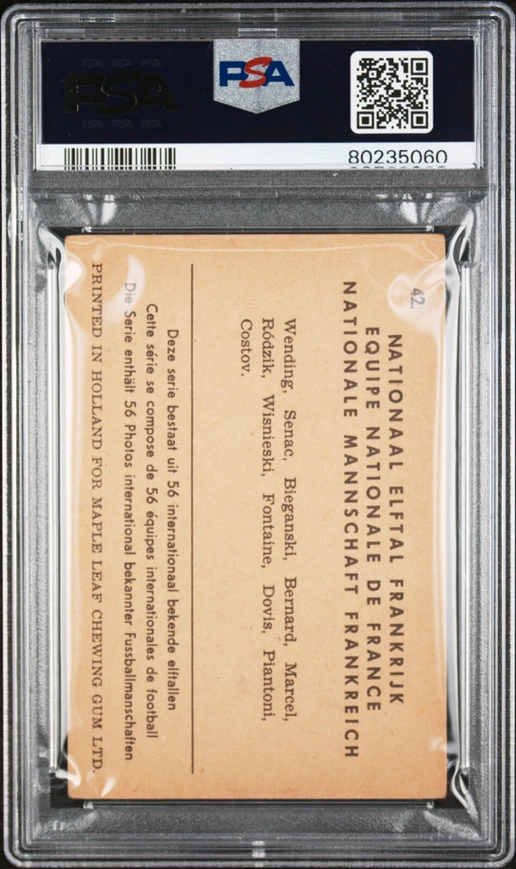 1960 Maple Leaf Football Teams 42 France Squad Just Fontaine PSA 2 NQ World Cup Foto 2 de 2