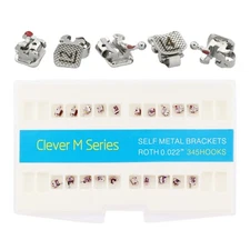 Dental Orthodontic Self Ligating Brackets Metal Roth 022 345 5-5 Clever M GAC AO
