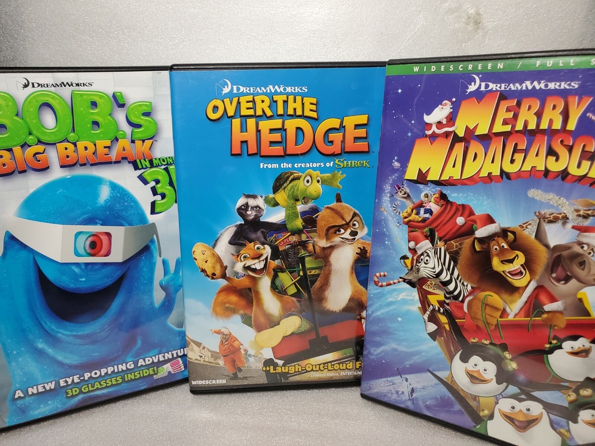 DreamWorks DVD LOT - Bob's Big Break 3D / Merry Madagascar