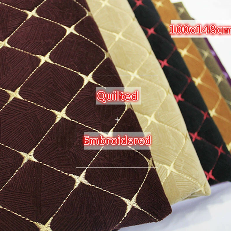 Dick Dutch samt Stoff Schwamm Gesteppt Plüsch Tuch DIY Polster Material - Bild 4 von 4