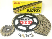 Yamaha R6 2006-20 DID VX3 520 X-Ring Chain and Sprockets Kit Gold or Silver