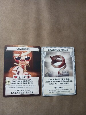 Lazarus Character Card The Binding Of Isaac Four Souls 2nd Edition