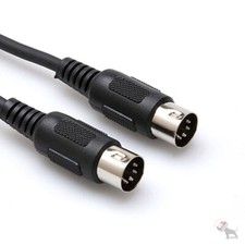 Hosa MID-303BK MIDI SysEx Cable 5-pin DIN to Same 3 ft Black EMI RFI Rejection
