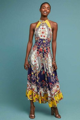 anthropologie yellow dress