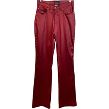Vintage 90s Space Girlz Satin Stretchy Red Bootcut Hot Pants Retro Size Medium
